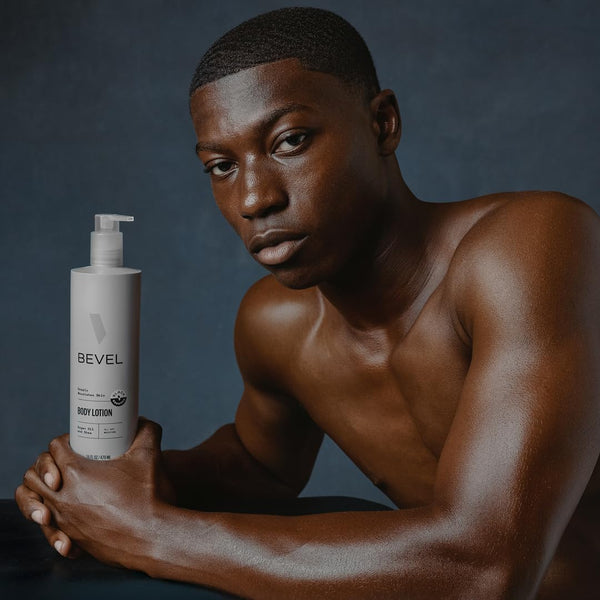 Bevel All Day Body Lotion for Men with Shea Butter and Argan Oil, Lightweight Formula Softens and Smoothes Skin, 16 Oz (Packaging May Vary) 16 Fl