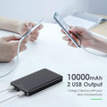 [2 Pack]Portable Charger Power Bank 10000mAh,Slimmer USB C in&Out Fast Charging Portable Phone Charger,Travel Essentials Backup External Battery