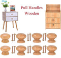 20Pcs Unfinished Wood Drawer knobs Pulls Finished, 33mm Round Mushroom Shape Wooden Cabinet Knobs Drawer Pulls Handles