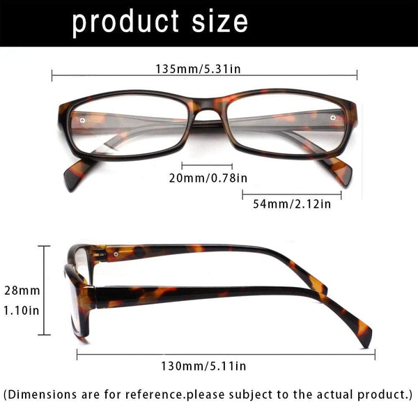 Henotin 5-Pack Reading Glasses Blue Light Blocking Anti Eyestrain Computer Reading Glasses for Women and Men Readers (5 Pack Mix Color, 2.00,
