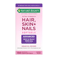 Nature'S Bounty Advanced Hair, Skin & Nails, Argan-Infused Vitamin Supplement with Biotin and Hyaluronic Acid, 150 Rapid Release Softgels, 50