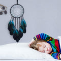Blue Dream Catchers Handmade, Boho Traditional Circular Net for Wall Hanging Decor, Bedroom Kids, Home Decoration, Art Ornament Craft Gift