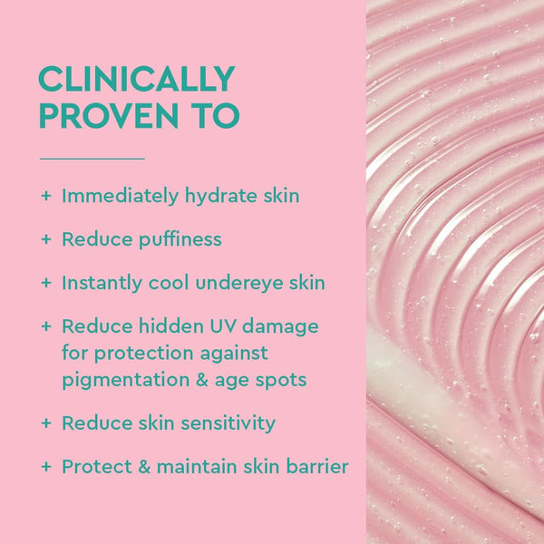 BYOMA De-Puff + Brighten Eye Gel - Lightweight Gel Eye Cream for Dark Circles, Puffiness & Wrinkles - Under Eye Cream With Hyaluronic Acid &