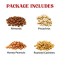 Christmas Nuts Gift Basket for Holiday Season, Premium Mixed Nut Assortment Gift Gourmet Snack Food Present Box, Christmas Gift Basket for Family