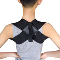 Men and Women Posture Corrector Back Support Strap, Compact Upper Support for Back, Neck, and Shoulders (Black) Medium (LB 121-143)