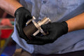 GLOVEWORKS Black Nitrile Gloves 5 Mil Disposable, Latex Free, Textured Grip for Food Service, Cooking, Professional Cleaning Small 1 Box of 100