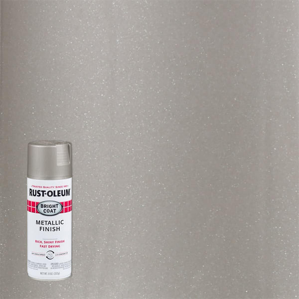 Rust-Oleum 7715830 Stops Rust Bright Coat Metallic Spray Paint, 11 Ounce (Pack of 1), Aluminum