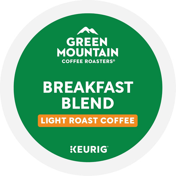 Green Mountain Coffee Roasters Breakfast Blend, Single-Serve Keurig K-Cup Pods, Light Roast Coffee Pods, 72 Count Breakfast Blend 72 Count (Pack of 1)