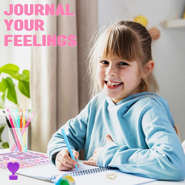 DIY Journal Kit for Girls - DIY Journal Set for Tween & Teen Girls, Stationery Set, Scrapbook & Diary Supplies Set, Journaling Art Crafts Kit,