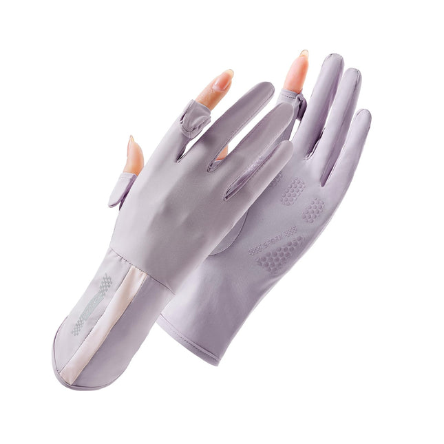 Women UV Sun Protection Gloves Full Finger Touchscreen Non Slip Gloves Driving G