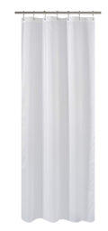 N&Y HOME Fabric Shower Curtain or Liner 36 X 72 Inches Bath Stall Size with 2 Bottom Magnets, Hotel Quality, Washable, Water Repellent, White Spa
