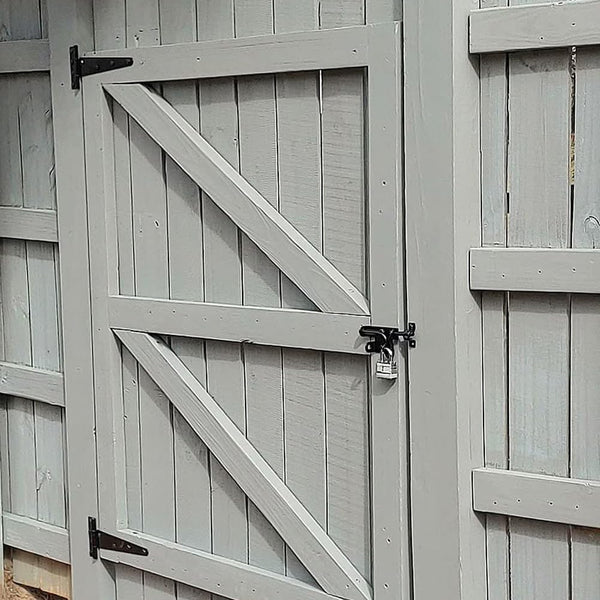 TamBee Barn Door Hinges Heavy Duty T Strap Shed Door Hinges - Black, Iron, Rustproof for Wood Shed Door, Barn Door, Cabinet Door and Fences Yard