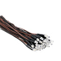 30pcs 12 Volt 3mm Warm White LED Lights Emitting Diodes Pre Wired 7.9 inch DC 12v LED Light Clear Lens Small LED Lamps 3mm Solid Light [04] Warm