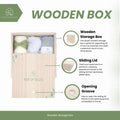 Birthday Gifts for Woman, Get Well Soon Gift Baskets for Women, Relaxing gifts for Women, Self Care Gifts, Spa kit for Woman, Wooden Box, Green
