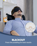 MZOO Luxury Sleep Eye Mask for Side Sleeper Men Women, Zero Eye Pressure 3D Sleeping Mask, Light Blocking Patented Design Night Blindfold, Soft