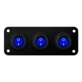 3 Gang 12V 20 Amp Toggle Rocker Switch Panel LED Breaker Waterproof Widely Fits for Auto Automotive Lights Car Marine Boat Yacht, Trailer,