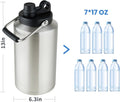 1 Gallon Water Bottle Insulated Stainless Steel Keeps Ice 48Hr, Large Water Gallon Jug Wide Mouth Leakproof Vacuum for Gym, Camping, &