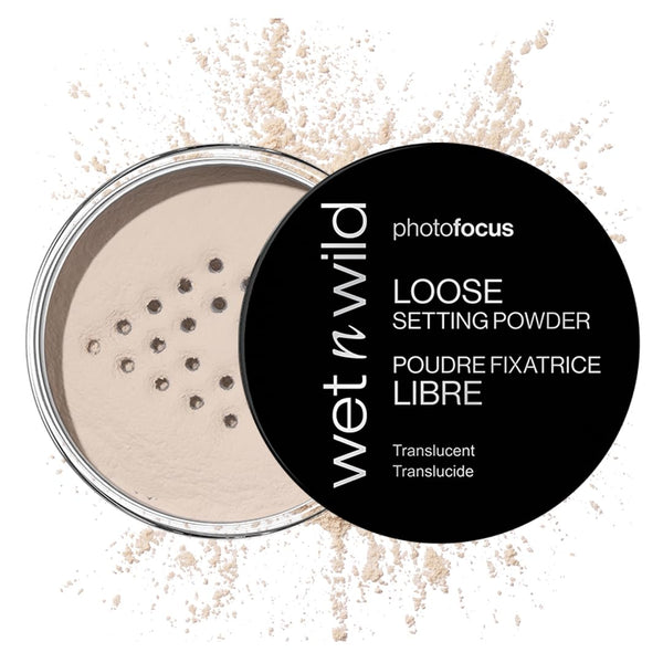 Wet N Wild Photo Focus Loose Baking Setting Powder, Highlighter Makeup, Fair to Medium & Tan Skin Tones, Translucent