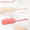 4Pack Back Scrubber for Shower Loofah with Long Handle, Shower Brush for Body, 17Ã¢ÂÂ³ Loofah on a Stick for Men Women Bathing Accessories, Scrubber