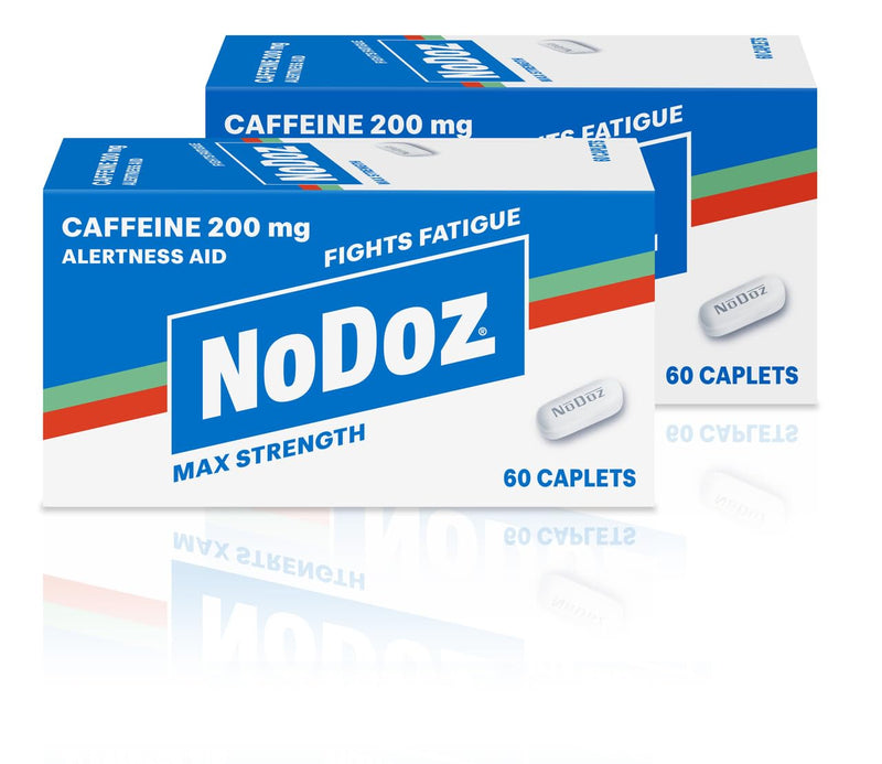 NoDoz 200mg Caffeine Pills Maximum Strength, 120 Caplets total 120 Count (Pack of 1)