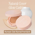 Natural Cover Glow Cushion Foundation | Satin Radiant Finish | Korean Foundation Makeup | Long-Lasting Natural Coverage | for All Skin Types 0.42