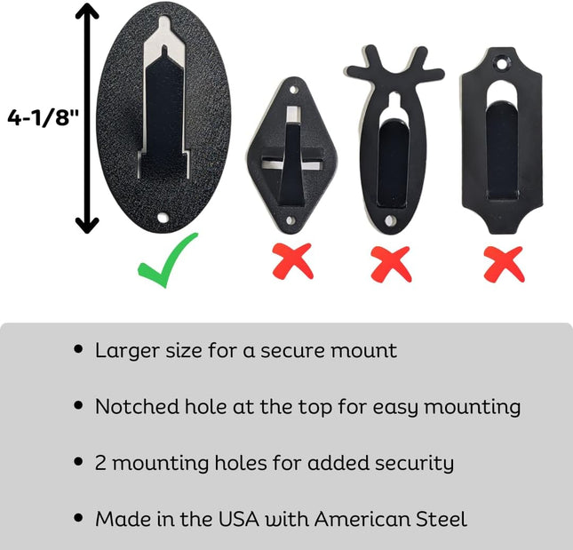 Easy European Mount Skull Hanger - Made in the USA with American Steel - Whiteta