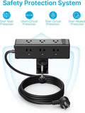 CCCEI Desk Clamp Power Strip with 9 Outlets, Desktop Edge Mount Surge Protector with USB-A and USB-C Ports, Widely Spaced Desk Outlet Fast