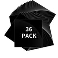 IModeur Glossy Black Permanent Vinyl 36 Pack (12" x 12") 36 Pack Permanent Vinyl Bundle for Silhouette, Cameo Cutters, Signs, Scrapbooking, Craft