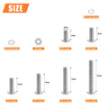 HELIFOUNER 500 Pieces M3 x 6mm /8mm /10mm /12mm /16mm /20mm, Hex Button Head Cap Metric Screws Bolts Washers Nuts Kit, 304 Stainless Steel