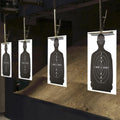 Juvale Shooting Targets Paper Silhouette Style - 17 x 25 in, Black & White, 50 Count - Paper Targets for Shooting Range & Airsoft, BB & Pellet Gun