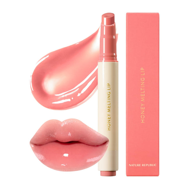Nature Republic HONEY MELTING LIP (02 FIG) SOFT LIP STICK, Hydrating Gloss, Mois