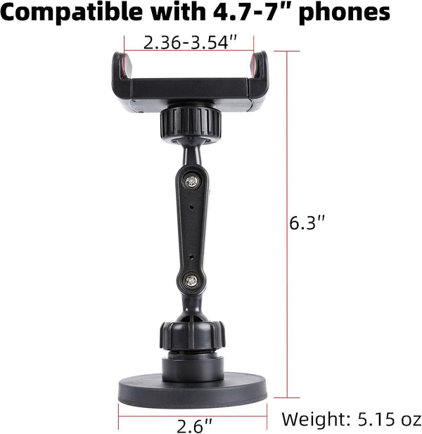 Gym Magnetic Phone Holder Mount Attach to Metal Surface, 360° Rotatable Heavy Duty Magnet Phone Mount for Gym Workout Record, Compatible with
