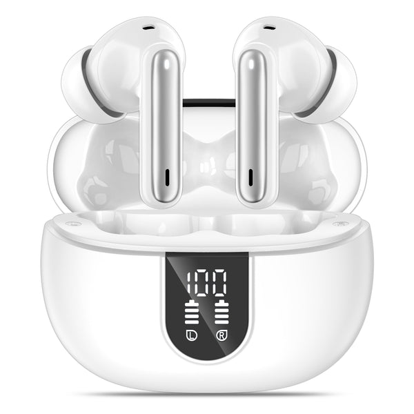 Wireless Earbuds, Bluetooth 5.3 Headphones 40Hrs Playtime Deep Bass Stereo In-Ear Earbud, LED Power Display, Call Noise Canceling Headphones with