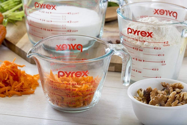 Pyrex Essentials (2-Pack) Glass Measuring Cups Set (1 & 2 Cup)