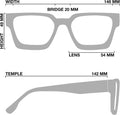 livho Oversized Eyewear Frame for Woman and Men - Rectangle Fashion Glasses for Computer, Chic Preppy Frame Chunky *Coco Tortoise