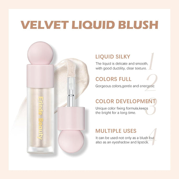Erinde Liquid Highlighter, Face Bronzer Stick, Natural Glossy Finish, Lightweight Blendable Silky Smooth Cream Illuminator, Cruelty-Free, 01#