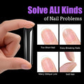 Nail Tips Square 3XL Extra Long Tips, 240Pcs Soft Gel Nail Tips Fake Nails, 12 Sizes Acrylic Clear False Full Cover Press on Extension No Trace