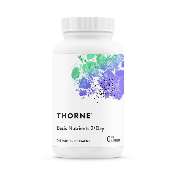 THORNE Basic Nutrients 2/Day - Comprehensive Daily Multivitamin with Optimal Bioavailability - Vitamin & Mineral Formula - Gluten, Dairy &