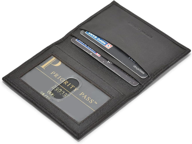 Leatherboss Genuine Leather Small Slim Bifold Wallet | Credit, Debit, ID Card Ho