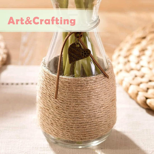 PerkHomy 1100FT Jute Twine String 2mm 3ply Natural Thin Twine for Craft Gardening Gift Wrapping Packing Material Wedding Christmas Decoration Bulk