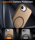 SPIDERCASE Magnetic for iPhone 17e Case for iPhone 16e Case,Brown Brown Iphone 16e/17e 6.1''