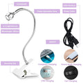 Saviland Mini Nail LED Lamp Ã¢ÂÂ Flexible Rotatable USB Quickly Nail Dryer Gel Lamp for Nails with Securing Clip Led Light for Nails for Curing Gel