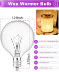 MEQIQTEK Scentsy Light Bulbs for Warmer - 25 Watt Bulb for Large Size Wax Melt Warmers, Replacement Bulb for Wax Warmer Burner Candle Warmer - G16