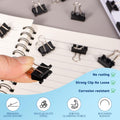 240 Pack Mini Binder Clips, Black Binder Clips, Small Paper Clips 15mm 5/8 Inch. Micro Size Office Clips for Home School Office and Business (15mm