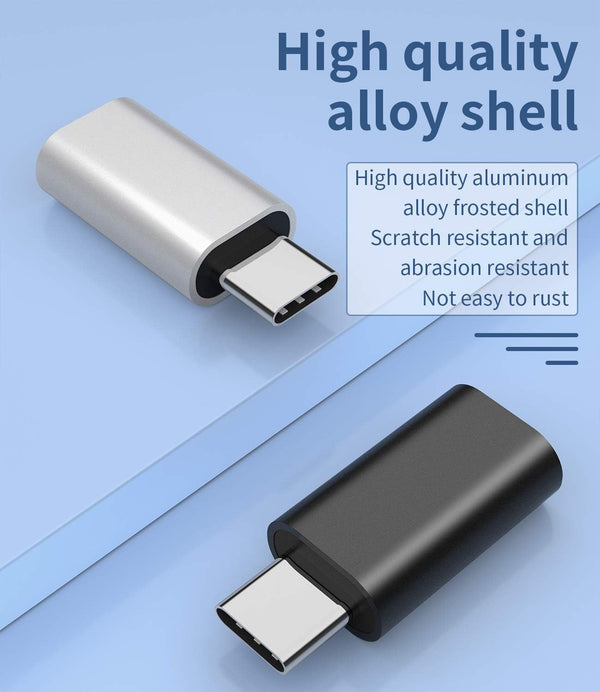 3 Pack USB C Male to Lightning Female Adapter, Compatible with iPhone 12, 11 Pro Max, iPad Air, Samsung Galaxy Note S20, S21 - DURABLE & CONVENIENT