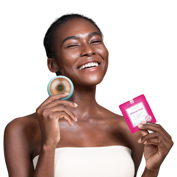 FOREO Shimmer Freak Advanced Collection 2.0 UFO-Activated Facial - Eye Contour Illuminating - Beauty & Personal Care - Rose Water - Niacinamide -