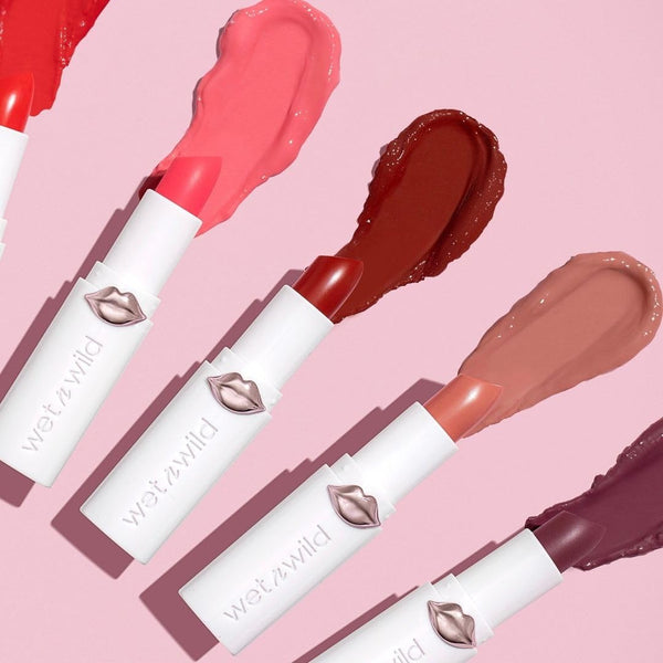 Wet N Wild Mega Last High-Shine Lipstick Lip Color, Infused with Seed Oils for a Nourishing High-Shine, Buildable & Blendable Creamy Color,