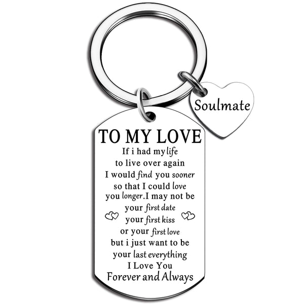 Soulmate Gifts for Women Soulmate Gift for Her to My Soulmates Keychain | Sweet Gift for Husband Romantic Anniversary Birthday Gifts for Wife Him Her