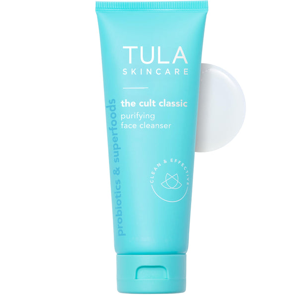TULA Skin Care Cult Classic Purifying Face Cleanser - Gentle and Effective Face Wash, Makeup Remover, Nourishing and Hydrating Regular - 4.2 oz.
