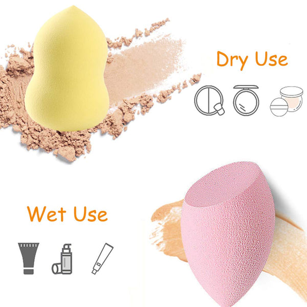 24pcs Makeup Sponge Blender Set - 21 Pcs Latex-Free Vegan Sponges with 3 Pcs Makeup Blender Holder, Beauty Cosmetic Foundation Blending Powder